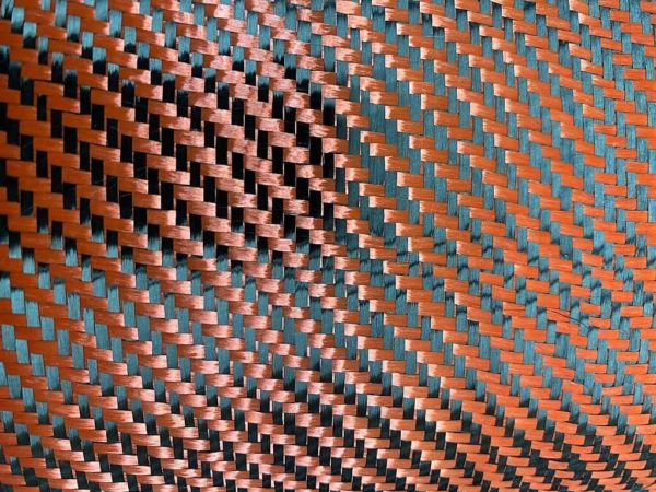 190gsm Orange Aramid / Carbon Hybrid - Image 2